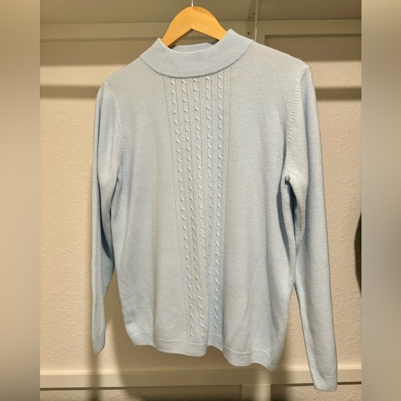 Allison Daley Sweaters - Allison Daley Baby Blue Mock Neck Sweater Women's M